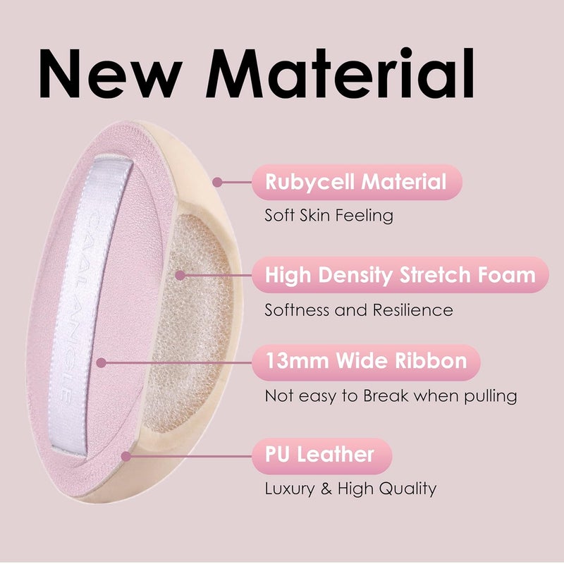 COOL-ANGLE 5Pcs Pale Pink Makeup Sponge For Foundation Concealer And Powder, Latex free Blender Sponge For Natural And Easy Makeup Soft Long-lasting And Beginner-friendly, Medium - Image 4